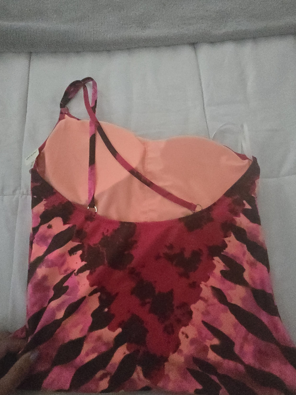 aerie One-Piece Swimsuit in Peach and Magenta Floral - Picture 5 of 5